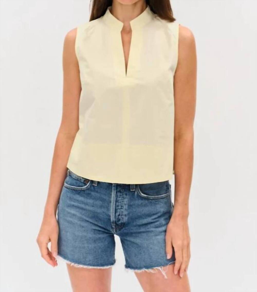 NEW SIX/FIFTY monroe poplin top in butter yellow